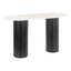 Mesa Consola para Lobby de Hotel - ZUO IZOLA - Varios Colores - Cubierta de Mármol Natural y Estructura de MDF - 110230 - Zuo - NOGAL BEAT - Mesa Comercial Interior