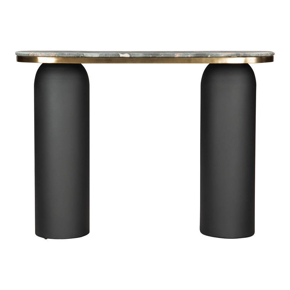 Mesa Consola para Recepción - ZUO LUXOR - Multicolor - Cubierta de Mármol Natural y Estructura de Hierro Electrochapado - 109761 - Zuo - NOGAL BEAT - Mesa Comercial Interior