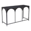 Mesa Consola para Sala de Espera - ZUO LORIET - Negro - Estructura y Cubierta en Acero Pintado - 109837 - Zuo - NOGAL BEAT - Mesa Comercial Interior