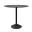 Mesa cuadrada Colos Stato B/T-800 con base de acero fundido y cubierta HPL para exterior.