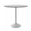 Mesa cuadrada Colos Stato B/T-800 con base de acero fundido y cubierta HPL para exterior.