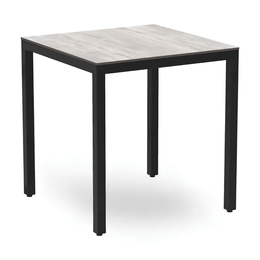 Mesa de exterior Resol Barcino Compact 70x70 cuadrada con estructura de aluminio