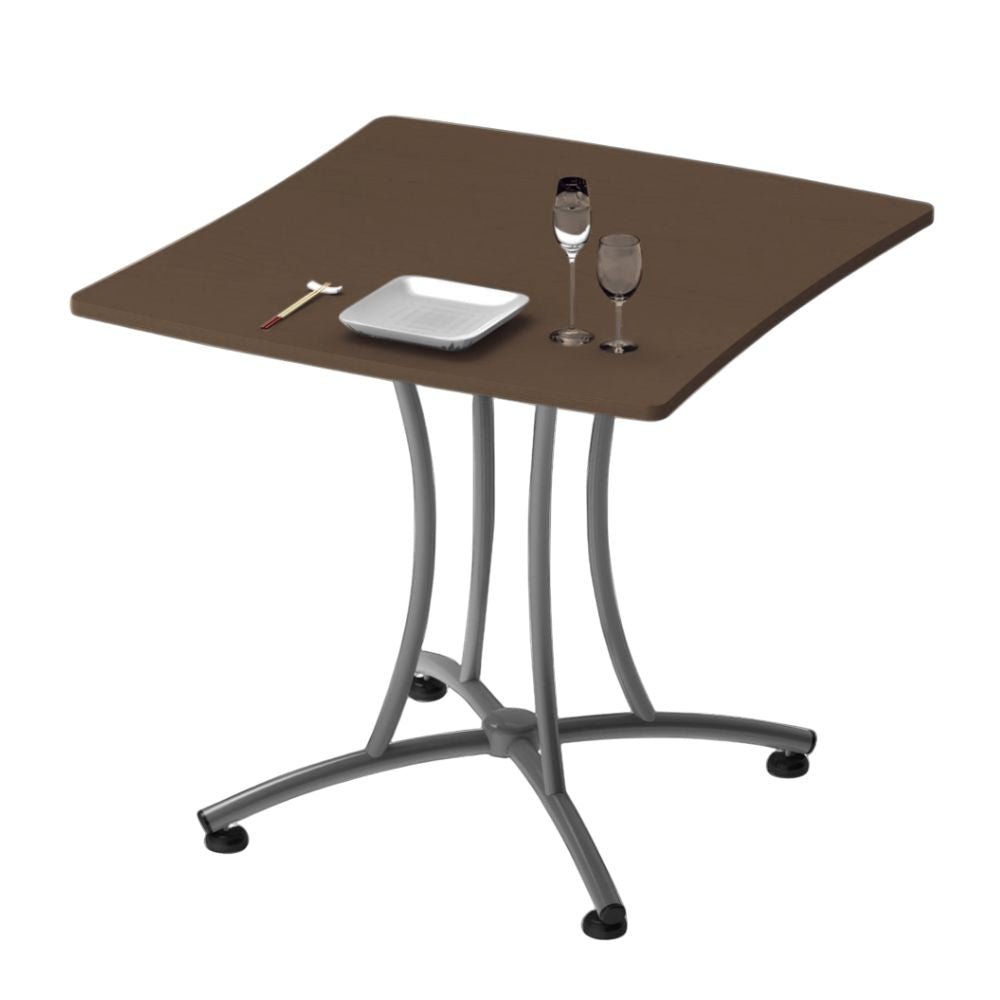 Mesa cuadrada OFIK 253 Palermo 702 con cubierta de melamina y estructura de acero