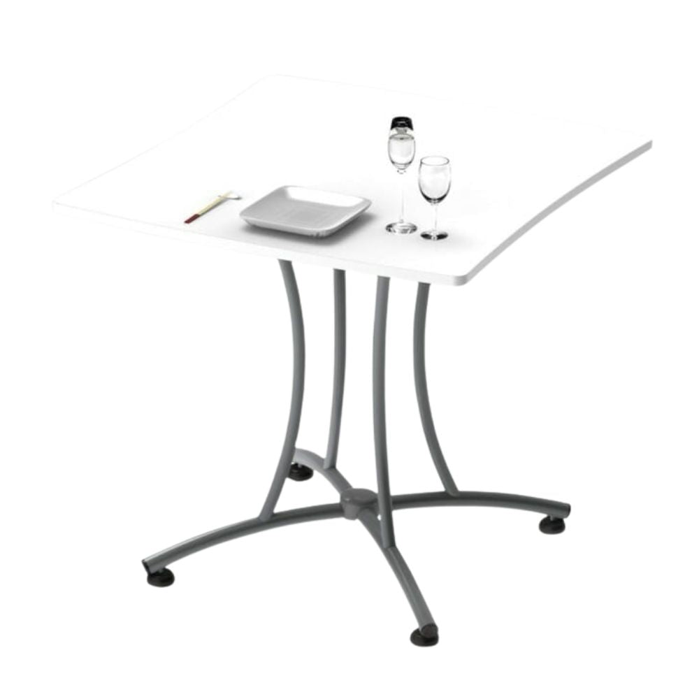 Mesa cuadrada OFIK 253 Palermo 702 con cubierta de melamina y estructura de acero