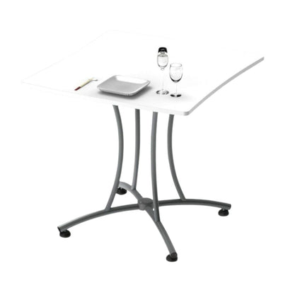 Mesa cuadrada OFIK 253 Palermo 702 con cubierta de melamina y estructura de acero
