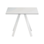 Mesa cuadrada COLOS VU B/Q con base tripie de metal y cubierta multicapa laminada HPL
