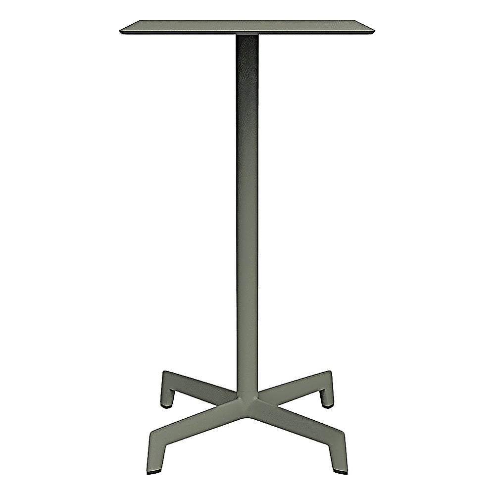 Mesa Cuadrada Periquera para Bar al Aire Libre - RESOL SPUTNIK ALTA 60x60 - Varios Colores - Estructura de Aluminio y Pie en Poliamida - 06136 - Resol - NOGAL BEAT - Mesa Periquera