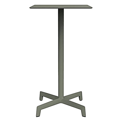Mesa Cuadrada Periquera para Bar al Aire Libre - RESOL SPUTNIK ALTA 60x60 - Varios Colores - Estructura de Aluminio y Pie en Poliamida - 06136 - Resol - NOGAL BEAT - Mesa Periquera