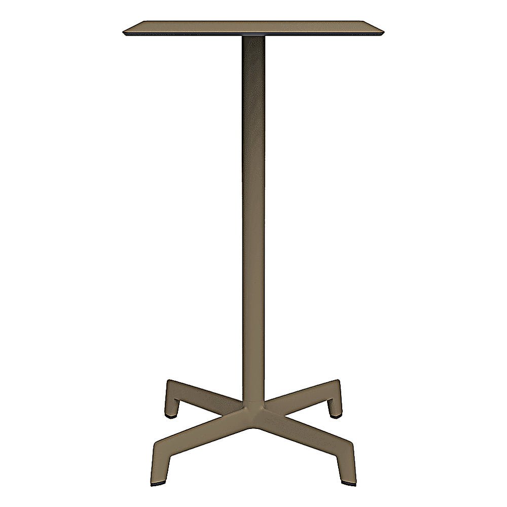 Mesa Cuadrada Periquera para Bar al Aire Libre - RESOL SPUTNIK ALTA 60x60 - Varios Colores - Estructura de Aluminio y Pie en Poliamida - 06137 - Resol - NOGAL BEAT - Mesa Periquera