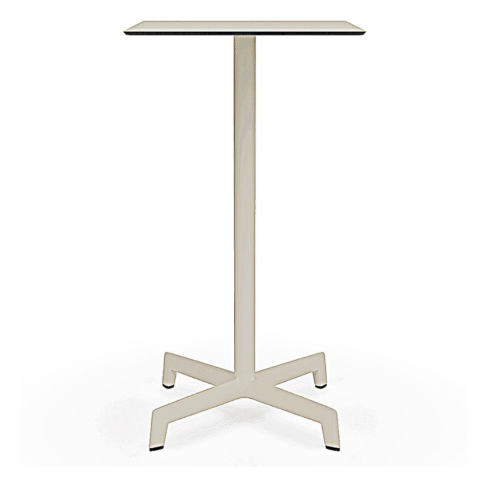 Mesa Cuadrada Periquera para Bar al Aire Libre - RESOL SPUTNIK ALTA 60x60 - Varios Colores - Estructura de Aluminio y Pie en Poliamida - 06135 - Resol - NOGAL BEAT - Mesa Periquera