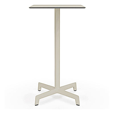 Mesa Cuadrada Periquera para Bar al Aire Libre - RESOL SPUTNIK ALTA 60x60 - Varios Colores - Estructura de Aluminio y Pie en Poliamida - 06135 - Resol - NOGAL BEAT - Mesa Periquera