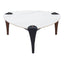 Mesa de Centro para Consultorio - ZUO BOGEY - Multicolor - Cubierta de Piedra Sinterizada Símil Mármol y Estructura de Acero con Recubrimiento en Polvo - 110346 - Zuo - NOGAL BEAT - Mesa Comercial Interior