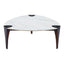 Mesa de Centro para Consultorio - ZUO BOGEY - Multicolor - Cubierta de Piedra Sinterizada Símil Mármol y Estructura de Acero con Recubrimiento en Polvo - 110346 - Zuo - NOGAL BEAT - Mesa Comercial Interior