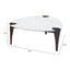 Mesa de Centro para Consultorio - ZUO BOGEY - Multicolor - Cubierta de Piedra Sinterizada Símil Mármol y Estructura de Acero con Recubrimiento en Polvo - 110346 - Zuo - NOGAL BEAT - Mesa Comercial Interior