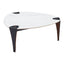 Mesa de Centro para Consultorio - ZUO BOGEY - Multicolor - Cubierta de Piedra Sinterizada Símil Mármol y Estructura de Acero con Recubrimiento en Polvo - 110346 - Zuo - NOGAL BEAT - Mesa Comercial Interior