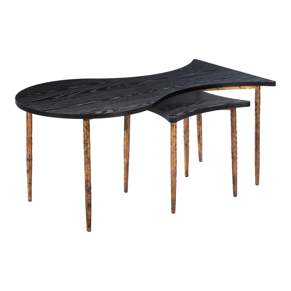 Mesa de Centro para Consultorio - ZUO NORDEN - Varios Colores - Cubierta de MDF Símil Madera y Estructura de Acero Pintado - 110032 - Zuo - NOGAL BEAT - Mesa Comercial Interior