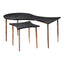 Mesa de Centro para Consultorio - ZUO NORDEN - Varios Colores - Cubierta de MDF Símil Madera y Estructura de Acero Pintado - 110032 - Zuo - NOGAL BEAT - Mesa Comercial Interior
