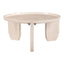 Mesa de Centro para Habitación de Hotel - ZUO NADOR - Natural - Cubierta de Mármol Botticino y Estructura de MDF - 109866 - Zuo - NOGAL BEAT - Mesa Comercial Interior