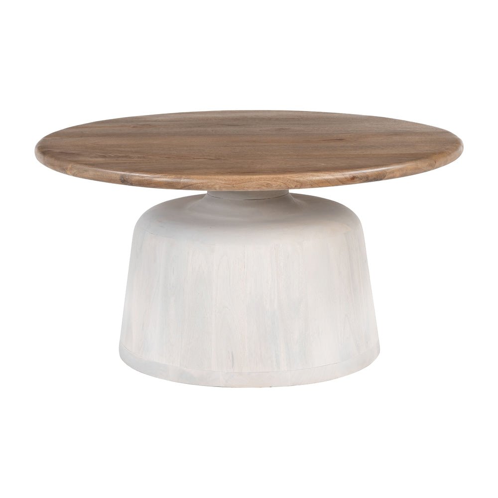 Mesa de Centro para Recepción - ZUO GOBLET - Varios Colores - Estructura y Cubierta en Madera de Mango - 110733 - Zuo - NOGAL BEAT - Mesa Comercial Interior