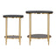 Mesa de Centro para Recepción - ZUO KOPER - Negro - Cubierta de Mármol Natural y Estructura de Hierro Electrochapado - 109775 - Zuo - NOGAL BEAT - Mesa Comercial Interior