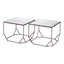 Mesa de Centro para Sala de Espera - ZUO ARZON - Bronce - Cubierta de MDF y Estructura de Acero Pintado - 109835 - Zuo - NOGAL BEAT - Mesa Comercial Interior