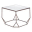 Mesa de Centro para Sala de Espera - ZUO ARZON - Bronce - Cubierta de MDF y Estructura de Acero Pintado - 109835 - Zuo - NOGAL BEAT - Mesa Comercial Interior