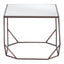 Mesa de Centro para Sala de Espera - ZUO ARZON - Bronce - Cubierta de MDF y Estructura de Acero Pintado - 109835 - Zuo - NOGAL BEAT - Mesa Comercial Interior