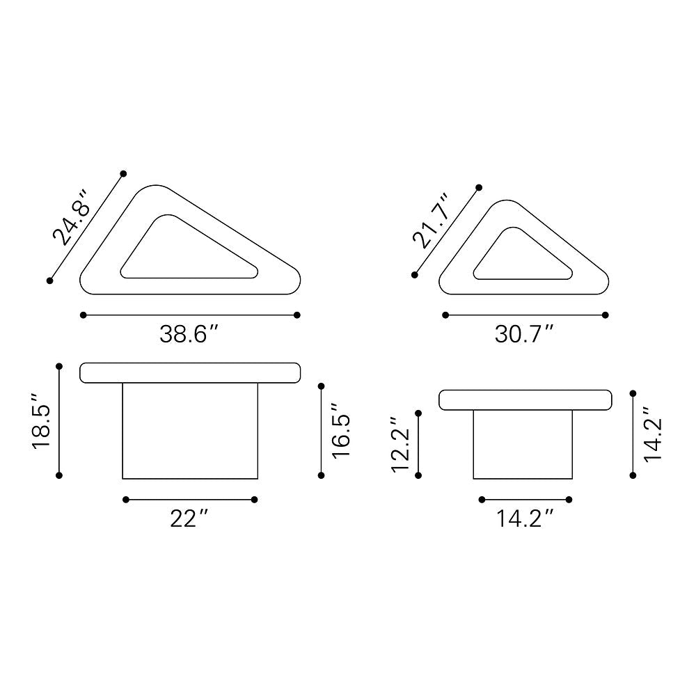Mesa de Centro para Sala de Espera - ZUO NAVIDIC - Blanco Decapado - Cubierta de Madera de Acacia Blanqueada y Estructura de Madera de Acacia - 109872 - Zuo - NOGAL BEAT - Mesa Comercial Interior