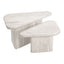 Mesa de Centro para Sala de Espera - ZUO NAVIDIC - Blanco Decapado - Cubierta de Madera de Acacia Blanqueada y Estructura de Madera de Acacia - 109872 - Zuo - NOGAL BEAT - Mesa Comercial Interior