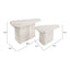 Mesa de Centro para Sala de Espera - ZUO NAVIDIC - Blanco Decapado - Cubierta de Madera de Acacia Blanqueada y Estructura de Madera de Acacia - 109872 - Zuo - NOGAL BEAT - Mesa Comercial Interior