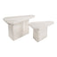 Mesa de Centro para Sala de Espera - ZUO NAVIDIC - Blanco Decapado - Cubierta de Madera de Acacia Blanqueada y Estructura de Madera de Acacia - 109872 - Zuo - NOGAL BEAT - Mesa Comercial Interior