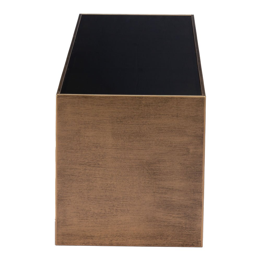 Mesa de Centro para Sala de Espera - ZUO REED - Varios Colores - Cubierta de Vidrio Templado Entintado y Estructura de Acero con Recubrimiento en Polvo - 109842 - Zuo - NOGAL BEAT - Mesa Comercial Interior