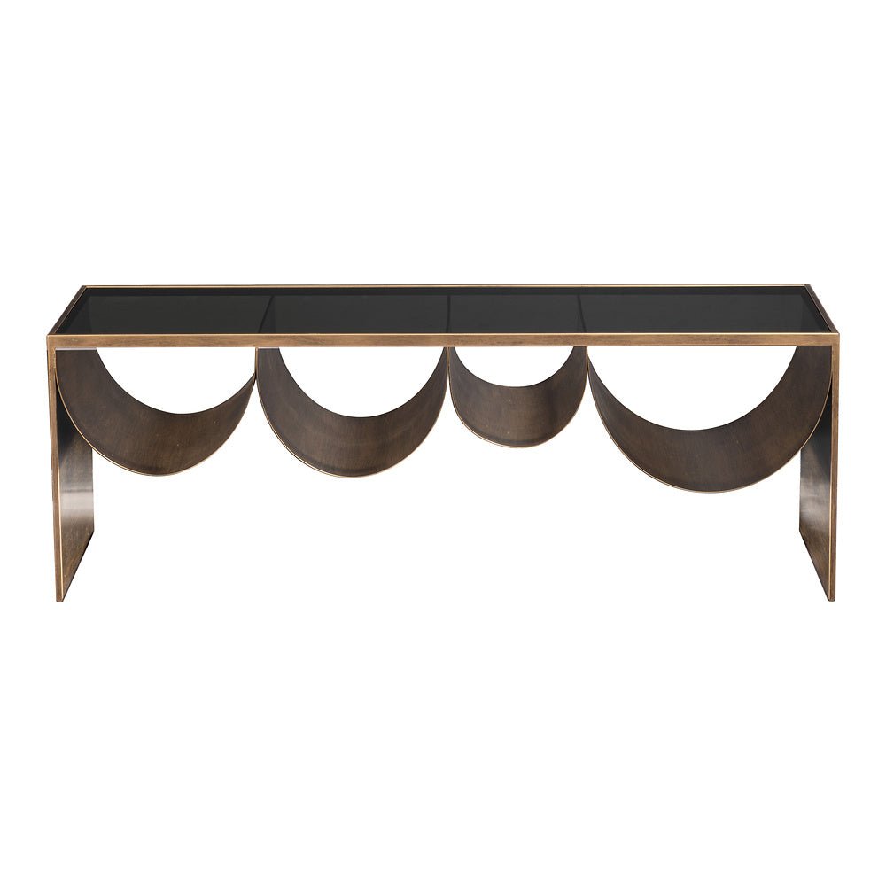 Mesa de Centro para Sala de Espera - ZUO REED - Varios Colores - Cubierta de Vidrio Templado Entintado y Estructura de Acero con Recubrimiento en Polvo - 109842 - Zuo - NOGAL BEAT - Mesa Comercial Interior