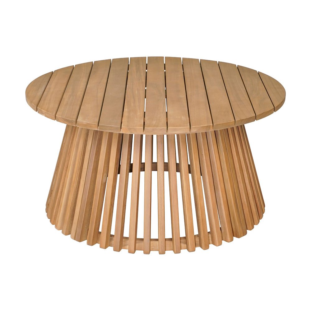 Mesa de Centro para Terraza y Áreas de Estar - ZUO ZAHARA - Natural - Estructura y Cubierta en Acacia Maciza - 704181 - Zuo - NOGAL BEAT - Mesa de Terraza