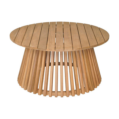 Mesa de Centro para Terraza y Áreas de Estar - ZUO ZAHARA - Natural - Estructura y Cubierta en Acacia Maciza - 704181 - Zuo - NOGAL BEAT - Mesa de Terraza