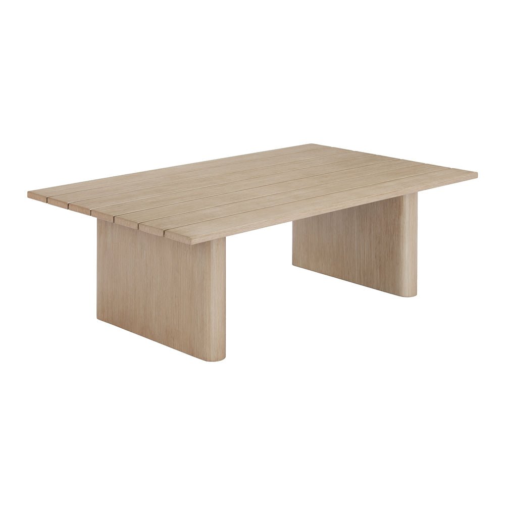 Mesa de Centro para Terraza y Roof Garden - ZUO DUNA - Natural - Cubierta de Aluminio Símil Madera y Estructura de Aluminio con Recubrimiento en Polvo - 704069 - Zuo - NOGAL BEAT - Mesa de Terraza