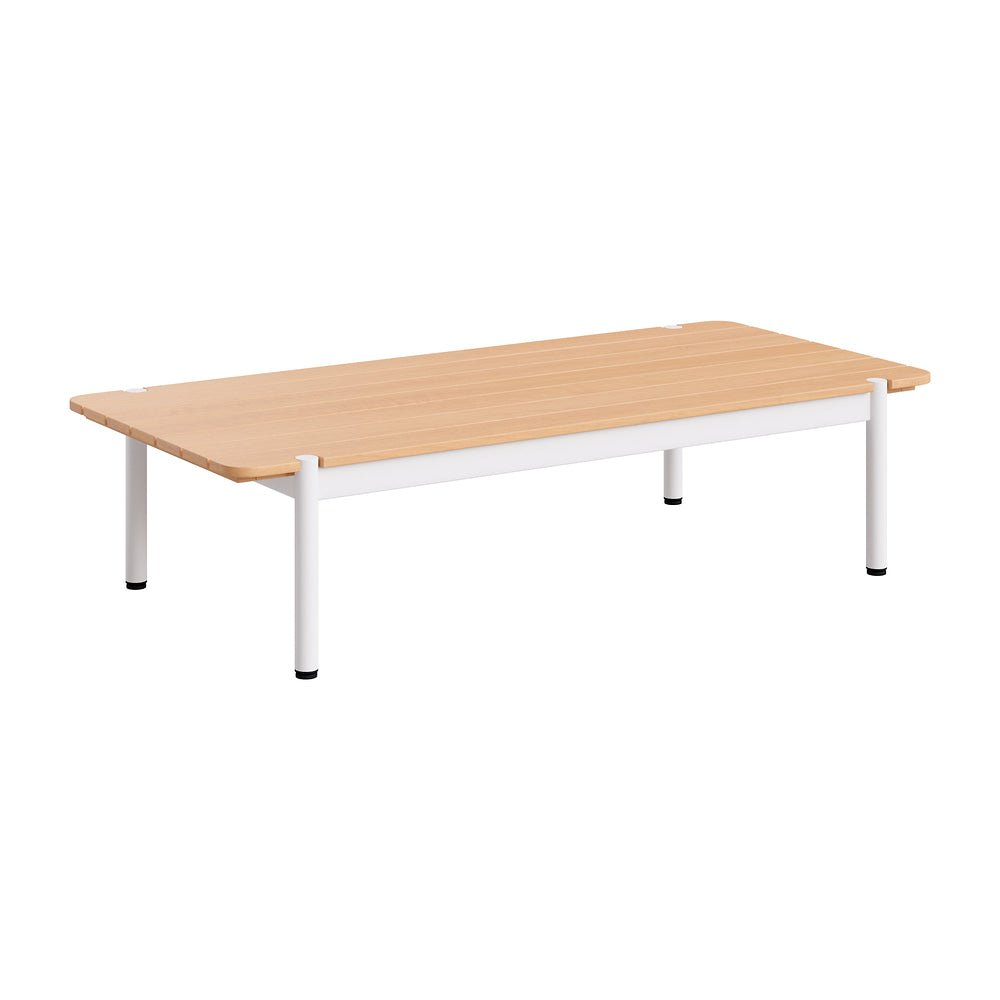 Mesa de Centro para Terraza y Roof Garden - ZUO LYCHEE - Natural - Cubierta de Acacia Maciza y Estructura de Aluminio con Recubrimiento en Polvo - 704238 - Zuo - NOGAL BEAT - Mesa de Terraza
