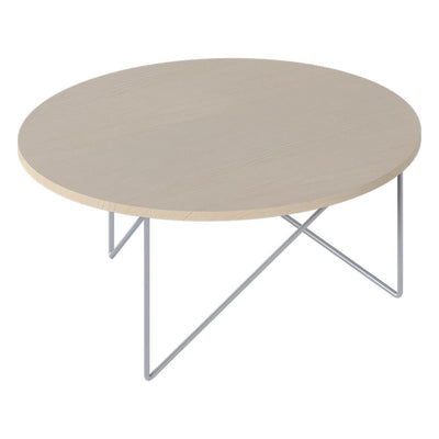 Mesa de Centro Redonda para Área Lounge - GEBESA KALIA - Varios Acabados - Ø 120 cm - Cubierta de Aglomerado y Base de Acero - GDD505120CN - GEBESA - NOGAL BEAT - Mesa Comercial Interior