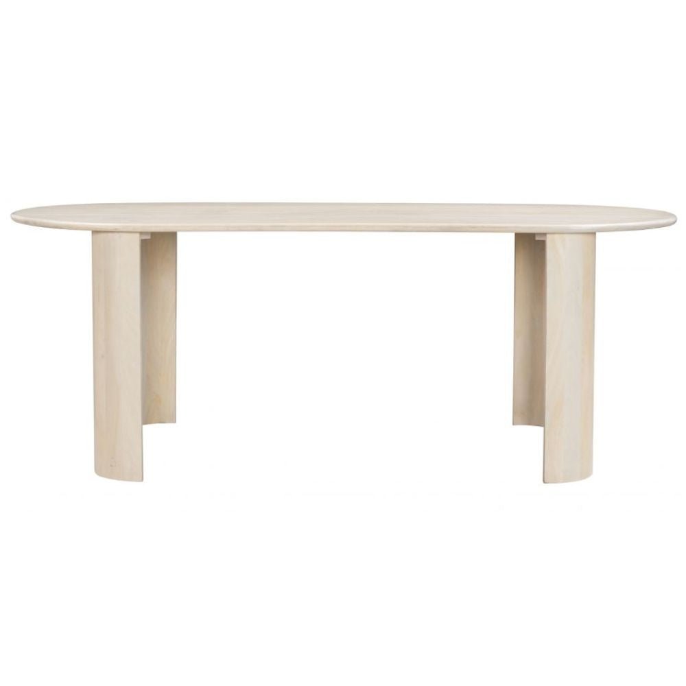 MESA DE COMEDOR NOGAL BEAT 109857 RISAN | Mesa de Comedor | 76 cm | Beige | Natural | Madera Mango Blanqueada | Interior - 109857 - Zuo - NOGAL BEAT - Mesas