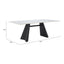 Mesa de Comedor para Bistró - ZUO INKY - Blanco - Cubierta de Piedra Sinterizada Símil Mármol y Estructura de Acero con Recubrimiento en Polvo - 110355 - Zuo - NOGAL BEAT - Mesa Comercial Interior