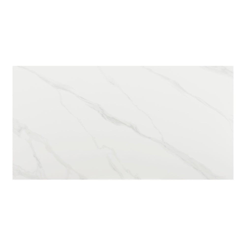 Mesa de Comedor para Bistró - ZUO INKY - Blanco - Cubierta de Piedra Sinterizada Símil Mármol y Estructura de Acero con Recubrimiento en Polvo - 110355 - Zuo - NOGAL BEAT - Mesa Comercial Interior