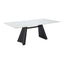 Mesa de Comedor para Bistró - ZUO INKY - Blanco - Cubierta de Piedra Sinterizada Símil Mármol y Estructura de Acero con Recubrimiento en Polvo - 110355 - Zuo - NOGAL BEAT - Mesa Comercial Interior