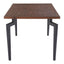 Mesa de Comedor para Desayunador - ZUO KANI - Nogal - Cubierta de MDF Símil Madera y Estructura de Acero con Recubrimiento en Polvo - 110360 - Zuo - NOGAL BEAT - Mesa Comercial Interior