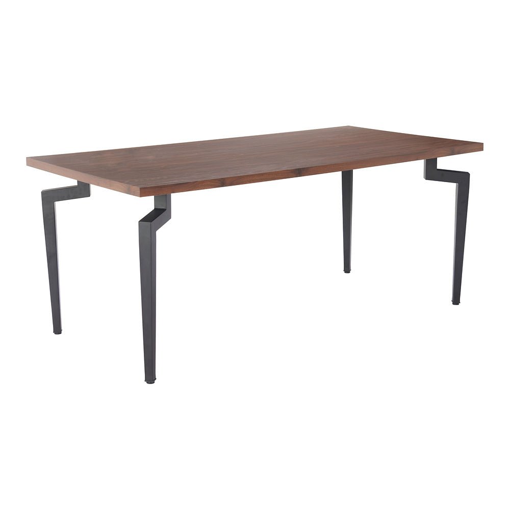 Mesa de Comedor para Desayunador - ZUO KANI - Nogal - Cubierta de MDF Símil Madera y Estructura de Acero con Recubrimiento en Polvo - 110360 - Zuo - NOGAL BEAT - Mesa Comercial Interior