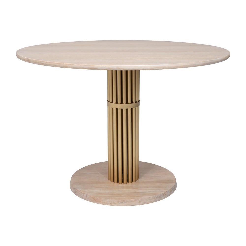 Mesa de Comedor para Desayunador - ZUO WILOU - Natural - Cubierta de Chapa de Roble Madera de Hule y Estructura de Acero con Recubrimiento en Polvo - 111125 - Zuo - NOGAL BEAT - Mesa Comercial Interior