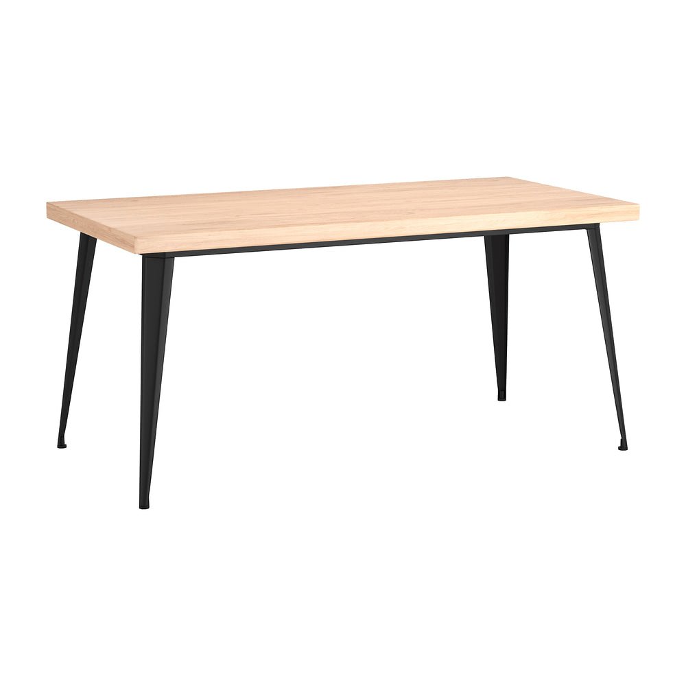 Mesa de Comedor para Food Court - ZUO SAELEN - Natural - Cubierta de MDF Símil Madera y Estructura de Acero con Recubrimiento en Polvo - 111102 - Zuo - NOGAL BEAT - Mesa Comercial Interior
