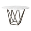 Mesa de Comedor para Food Court - ZUO TINTERN - Varios Colores - Cubierta de Piedra Compuesta Símil Mármol y Estructura de Acero con Recubrimiento en Polvo - 100715 - Zuo - NOGAL BEAT - Mesa Comercial Interior