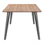 Mesa de Comedor para Hotel - ZUO PERPIGNAN - Café - Cubierta de MDF Símil Madera y Estructura de Acero Pintado - 101888 - Zuo - NOGAL BEAT - Mesa Comercial Interior