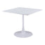Mesa de Comedor para Salón de Eventos - ZUO MOLLY - Blanco - Cubierta de MDF Símil Madera y Estructura de Acero con Recubrimiento en Polvo - 109559 - Zuo - NOGAL BEAT - Mesa Comercial Interior