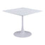 Mesa de Comedor para Salón de Eventos - ZUO MOLLY - Blanco - Cubierta de MDF Símil Madera y Estructura de Acero con Recubrimiento en Polvo - 109559 - Zuo - NOGAL BEAT - Mesa Comercial Interior